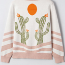  Paulina Desert Cactus Front Sweater