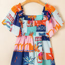  Payton Tropical Flutter Sleeve Babydoll Blouse