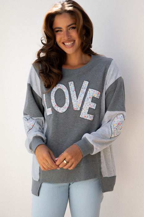 Payton Uneven Hem Chic Sweatshirt