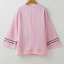  Peace Drop Shoulder Wide Sleeve Casual Top