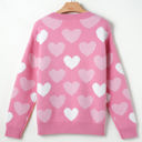  Pearled Heart Valentines Sweater