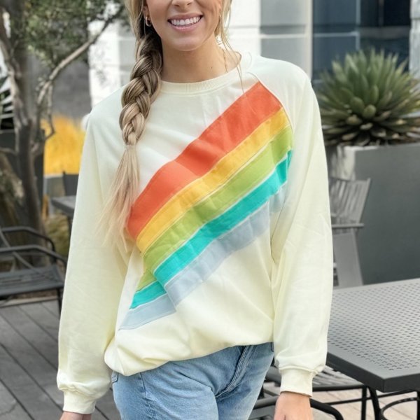 Penelope Striped Pullover Sweatshirt