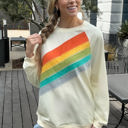  Penelope Striped Pullover Sweatshirt