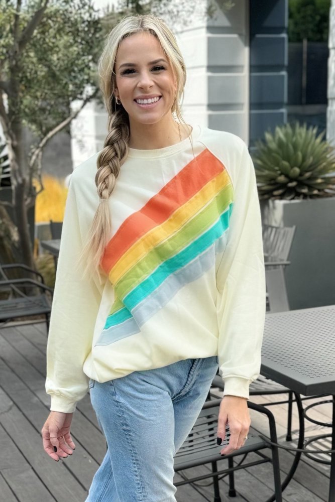 Penelope Striped Pullover Sweatshirt