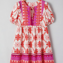 Rose Medium Penny Lace Up Mini Dress