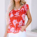  Persephone Square Ruffle Sleeve Blouse