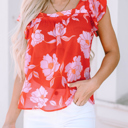  Persephone Square Ruffle Sleeve Blouse
