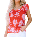  Persephone Square Ruffle Sleeve Blouse
