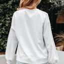  Peyton Lace Patchwork Raglan Sleeve Crew Neck Sweatshirt