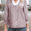  Phoebe Collar Puff Sleeve Top