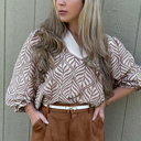  Phoebe Collar Puff Sleeve Top