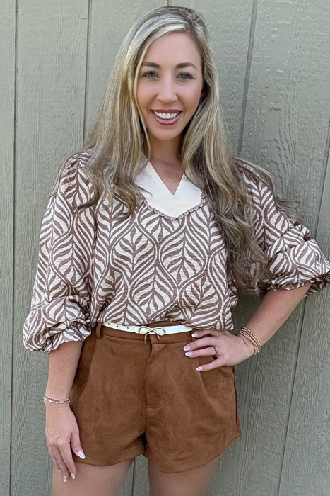 Phoebe Collar Puff Sleeve Top