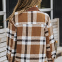  Phoebe Pocketed Buttoned Plaid Shirt Jacket