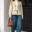  Phoebe Textured Zip Up Jacket