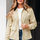 Parchment XL Phoebe Textured Zip Up Jacket
