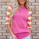  Phoenix Ribbed Short Sleeve Sweater