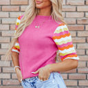  Phoenix Ribbed Short Sleeve Sweater