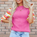  Phoenix Ribbed Short Sleeve Sweater