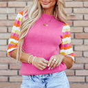  Phoenix Ribbed Short Sleeve Sweater