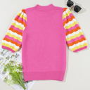  Phoenix Ribbed Short Sleeve Sweater