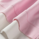  Pink Colorblock Patchwork Drop Shoulder Plus Size Sweatshirt