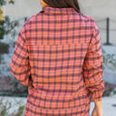  Plaid Long Sleeve Side Split Distressed Shirt