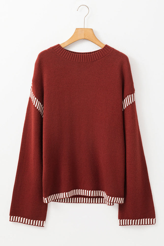 Presley Contrast Crew Neck Sweater