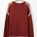  Presley Contrast Crew Neck Sweater