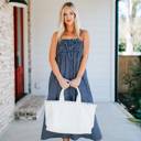  Presley Fray Canvas Tote