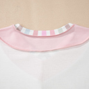  Promise Color Block Loose Long Sleeve Top