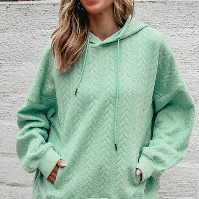 Promise Textured Baggy Solid Hoodie