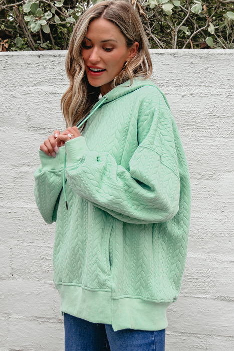 Promise Textured Baggy Solid Hoodie