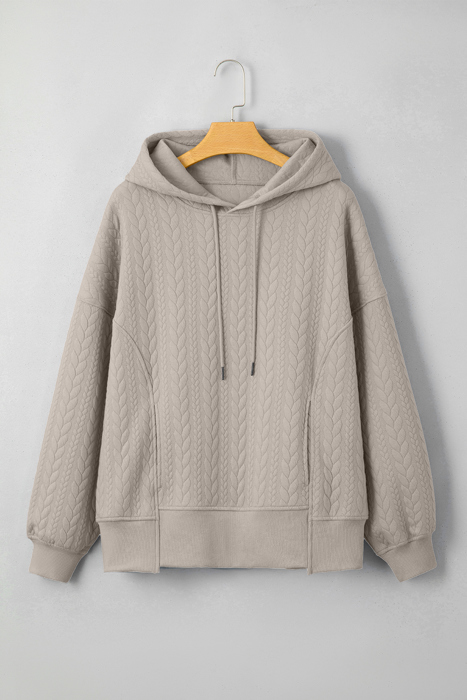 Promise Textured Baggy Solid Hoodie