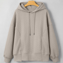  Promise Textured Baggy Solid Hoodie