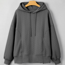  Promise Textured Baggy Solid Hoodie