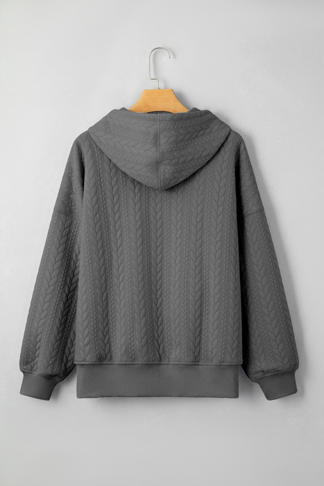 Promise Textured Baggy Solid Hoodie