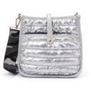 Silver Brite Boho Puffy Courier | Choose Your Strap