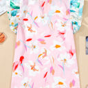  Quincy Floral Patchwork Flutter Sleeve Blouse