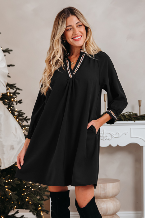Quincy Sleeve Shift Mini Dress