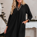  Quincy Sleeve Shift Mini Dress