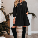  Quincy Sleeve Shift Mini Dress