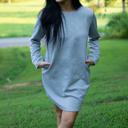  Quincy Textured Long Sleeve Dress