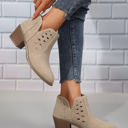 Quinn Cut Out Suede Ankle Boots