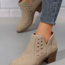  Quinn Cut Out Suede Ankle Boots