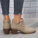  Quinn Cut Out Suede Ankle Boots