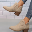  Quinn Cut Out Suede Ankle Boots