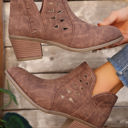  Quinn Cut Out Suede Ankle Boots