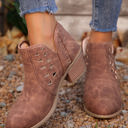  Quinn Cut Out Suede Ankle Boots