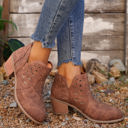  Quinn Cut Out Suede Ankle Boots