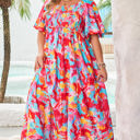  Rachel Plus Size Puff Sleeve Square Neck Dress